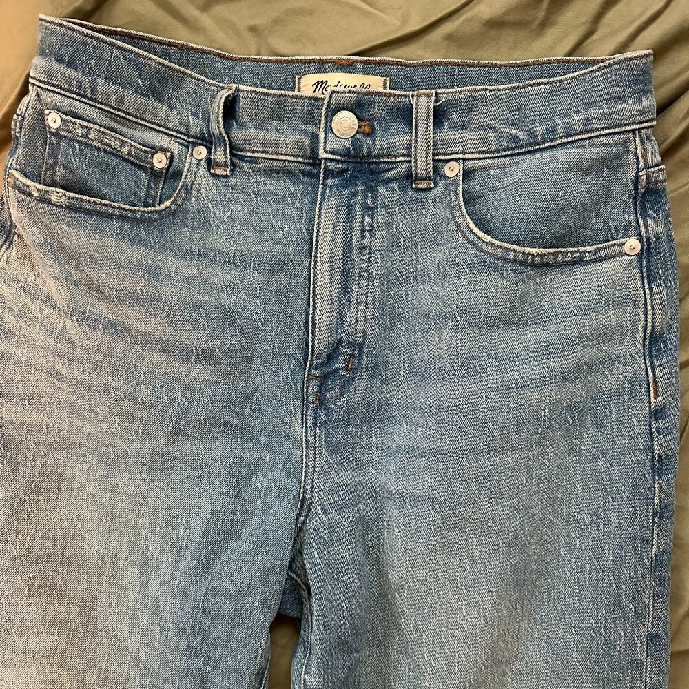 Madewell The 90s Creased High-Waist Straight-Leg Jeans – Size 28 - Picture 4 of 6